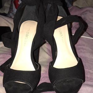 Strappy Black Heels